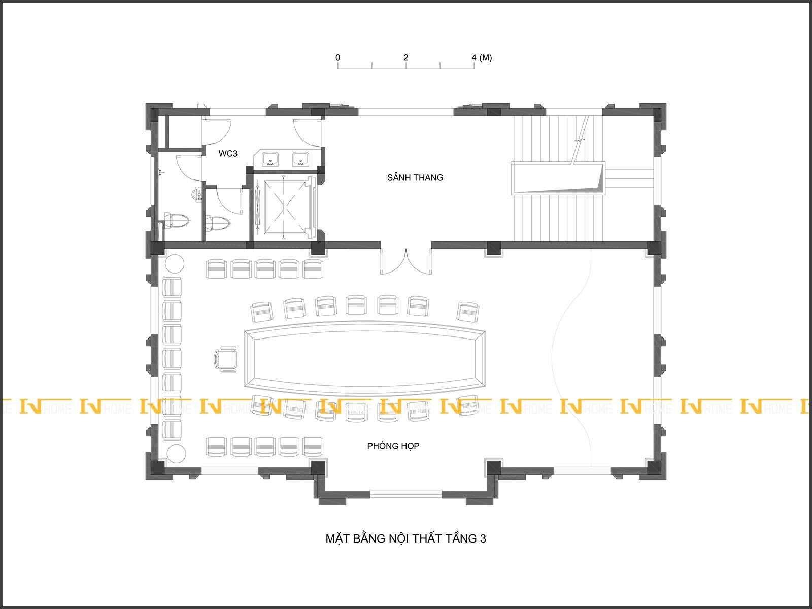 160115, mặt bằng phòng họp tầng 3.