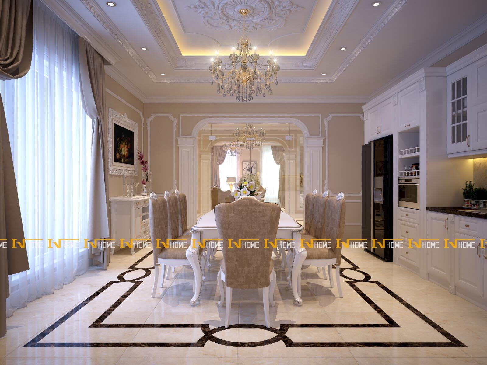 180324-1, phòng bếp và ăn, phối cảnh 3.