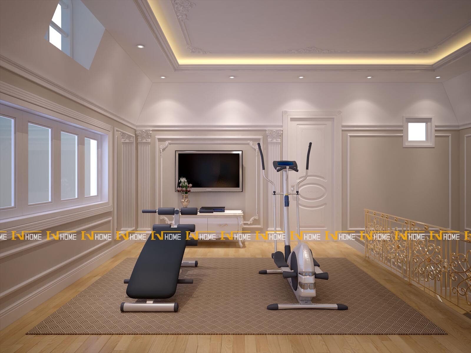 180324-1, phòng thể thao, phối cảnh 1.