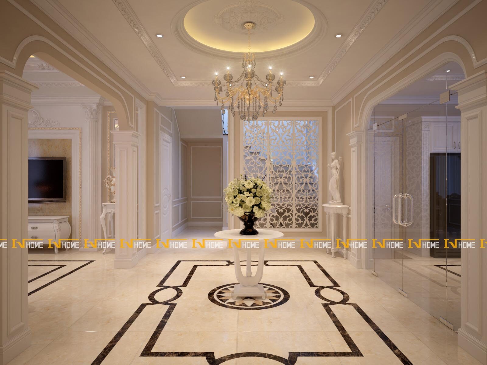 180324-1, sảnh phòng khách, phối cảnh 1.