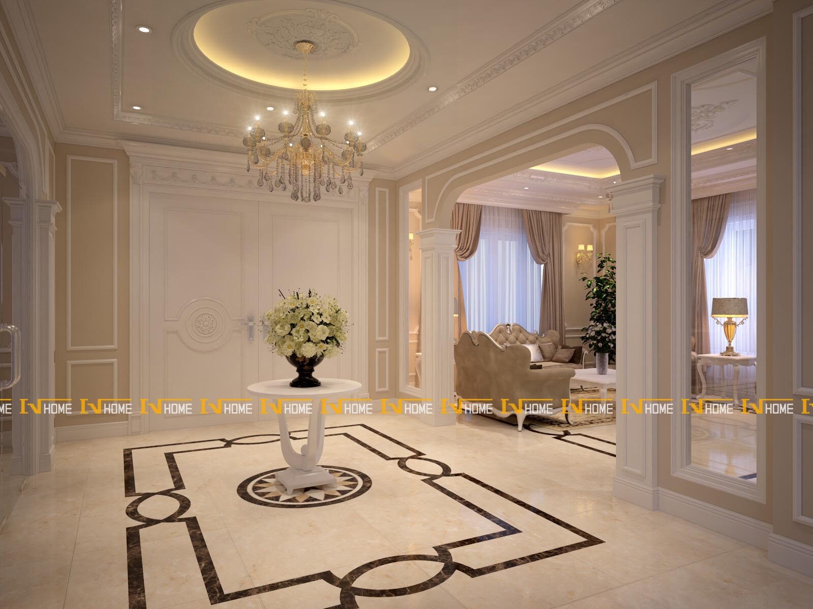 180324-1, sảnh phòng khách, phối cảnh 2.